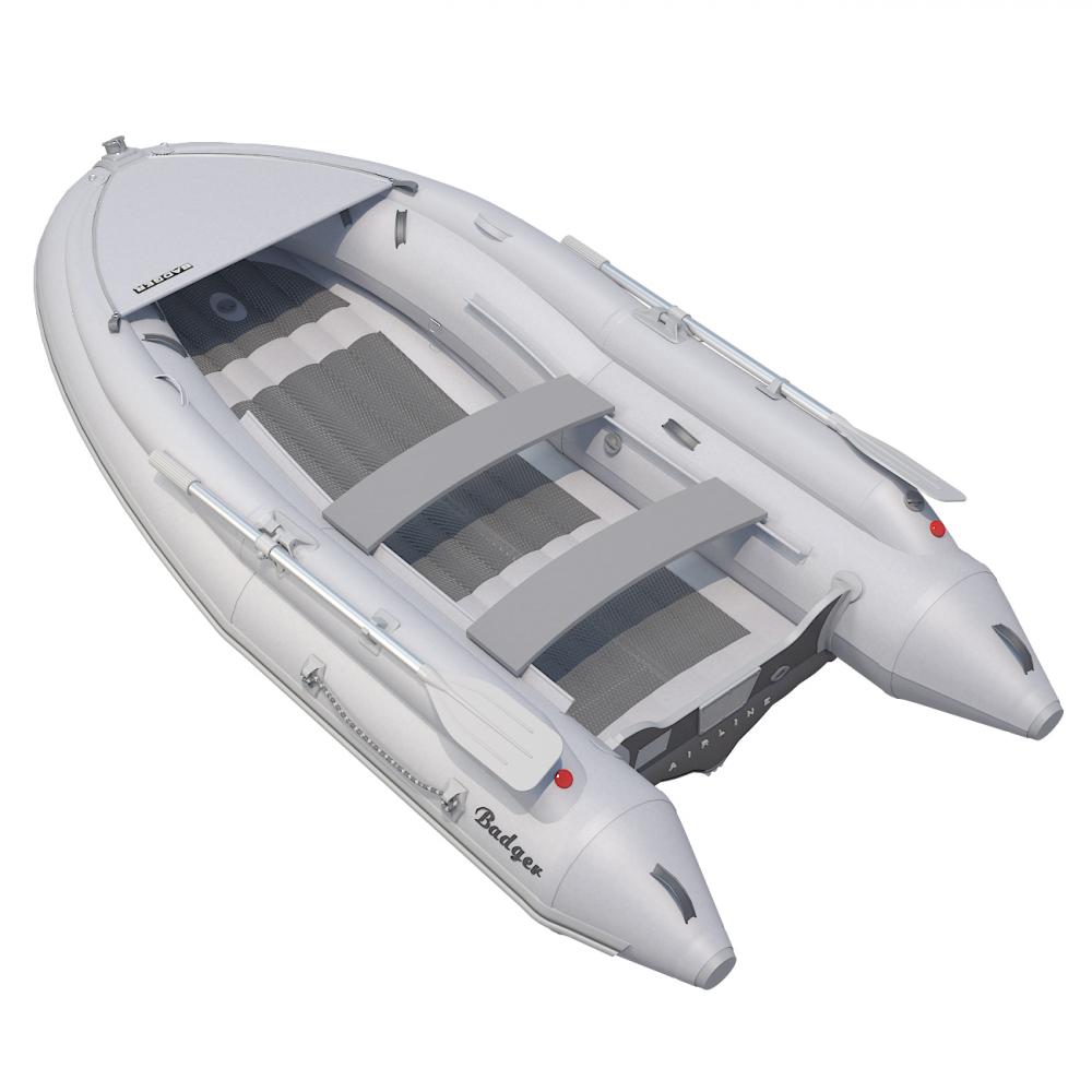Лодка Badger ARL390 с штормовым бортом (Серый)